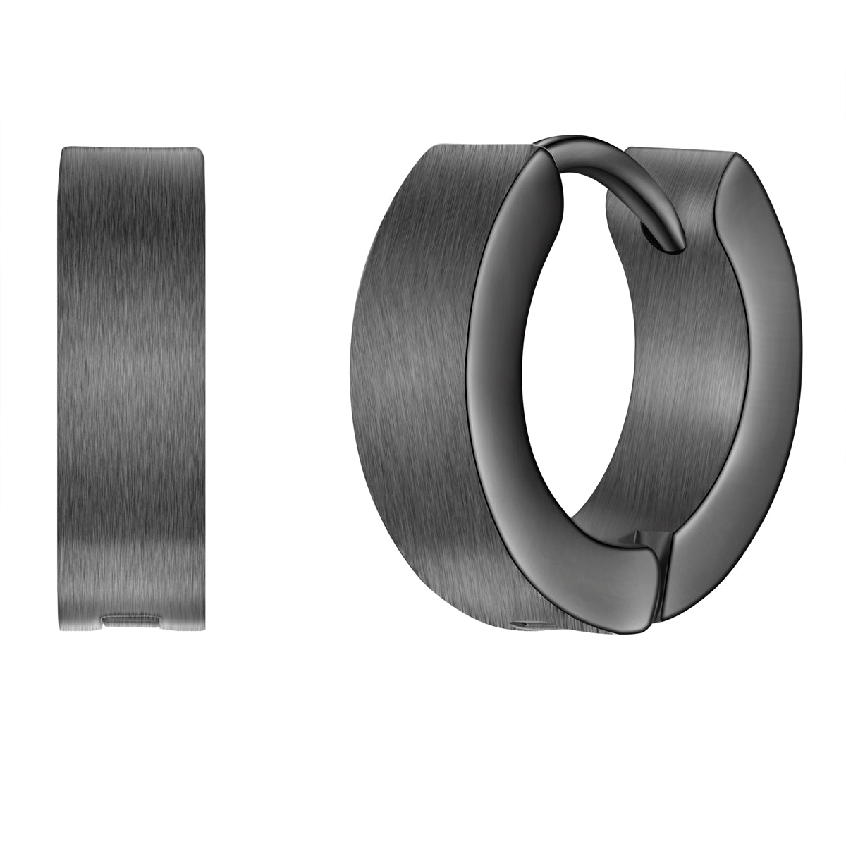Creolen Edelstahl gunmetal