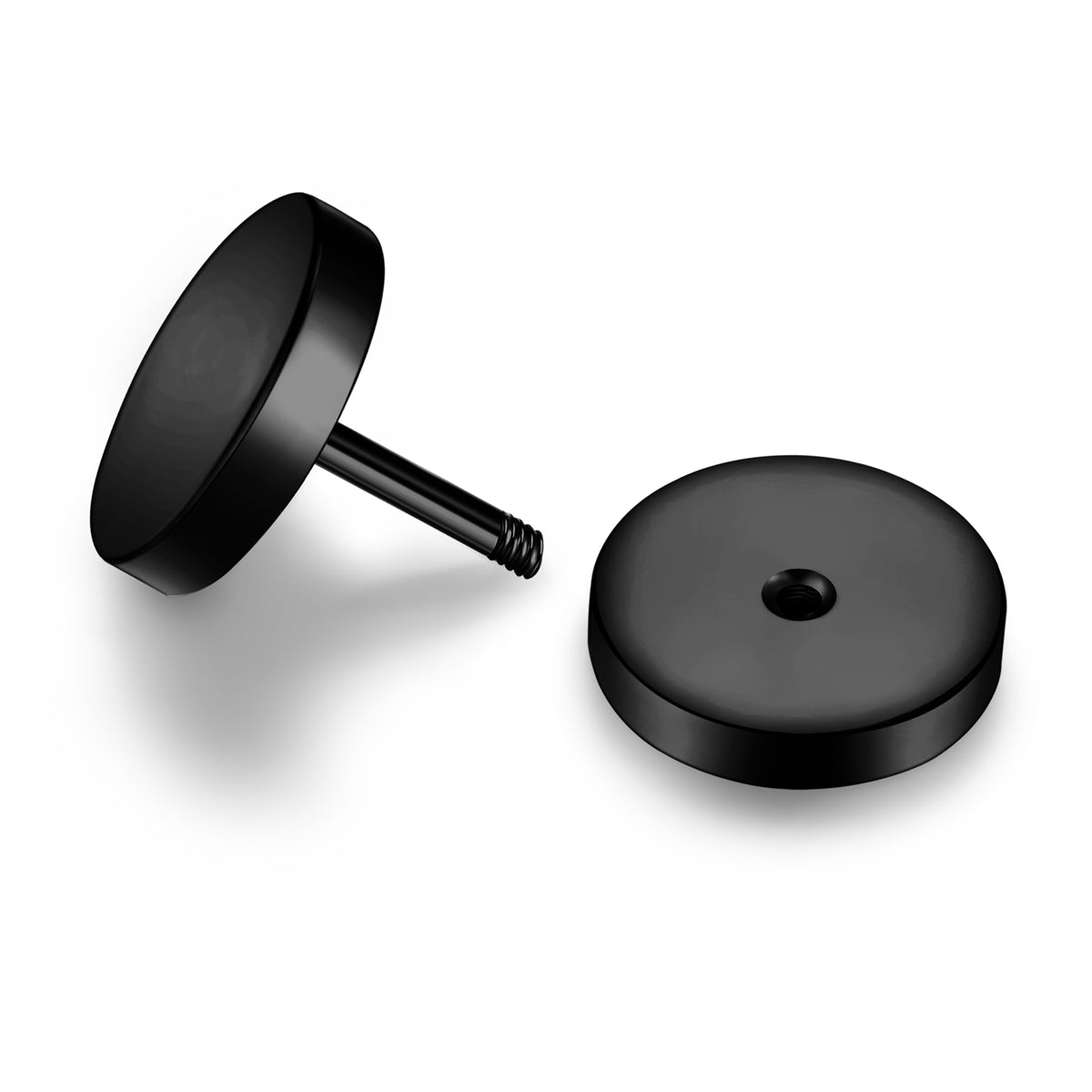 Ohrstecker Edelstahl schwarz