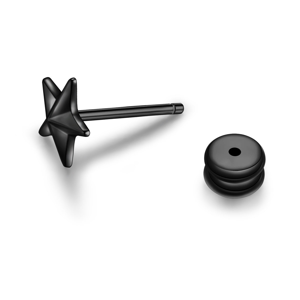Ohrstecker Edelstahl schwarz