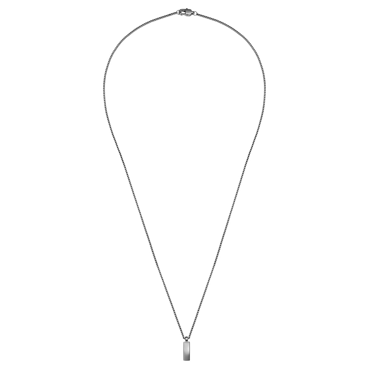 Kette mit Anhänger Edelstahl gunmetal