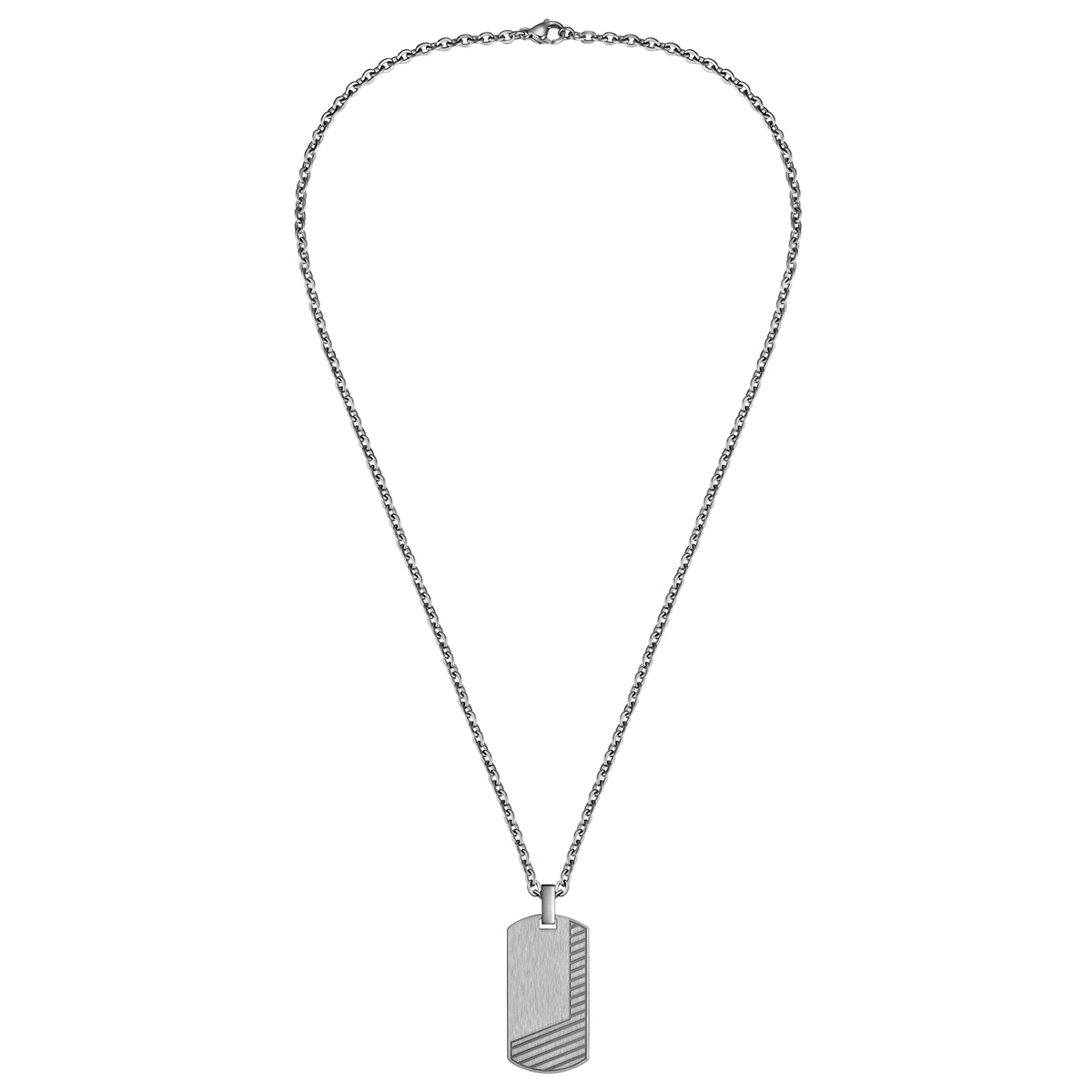 Kette mit Anhänger Edelstahl gunmetal