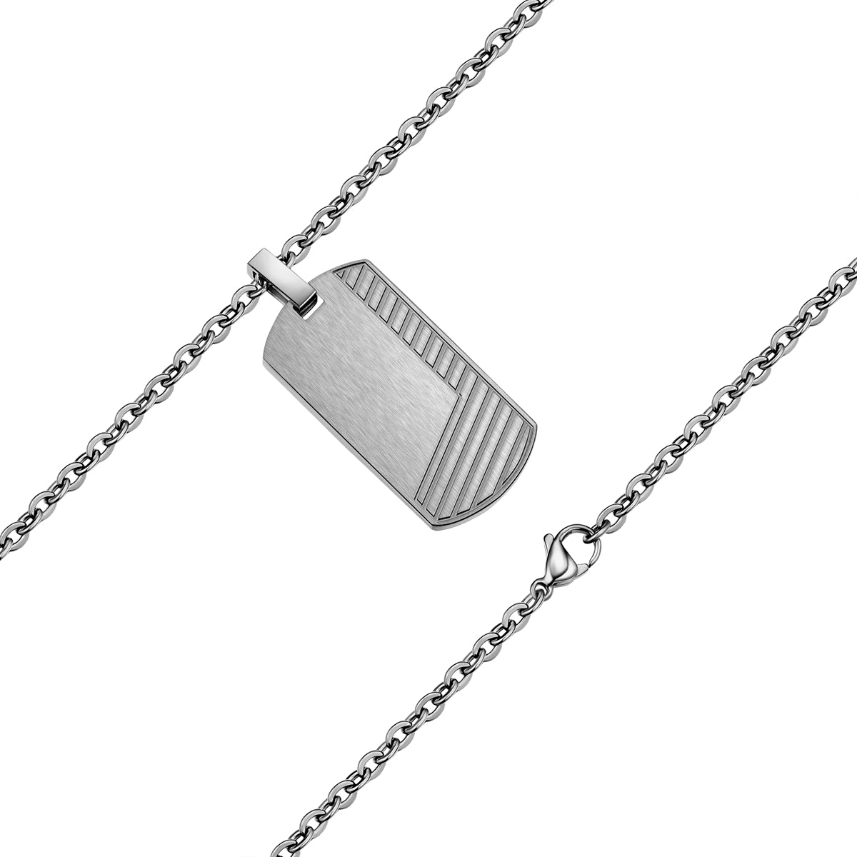 Kette mit Anhänger Edelstahl gunmetal