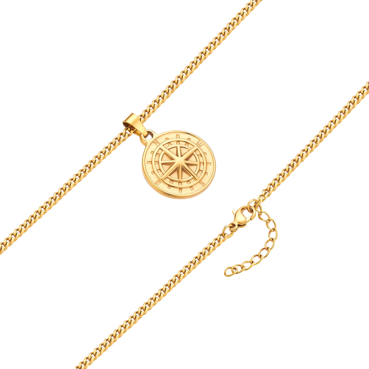 Kette mit Anhänger Edelstahl gelbgold