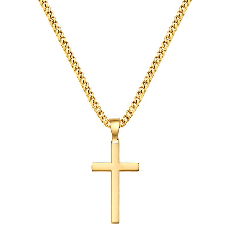 Kette mit Anhänger Edelstahl gelbgold