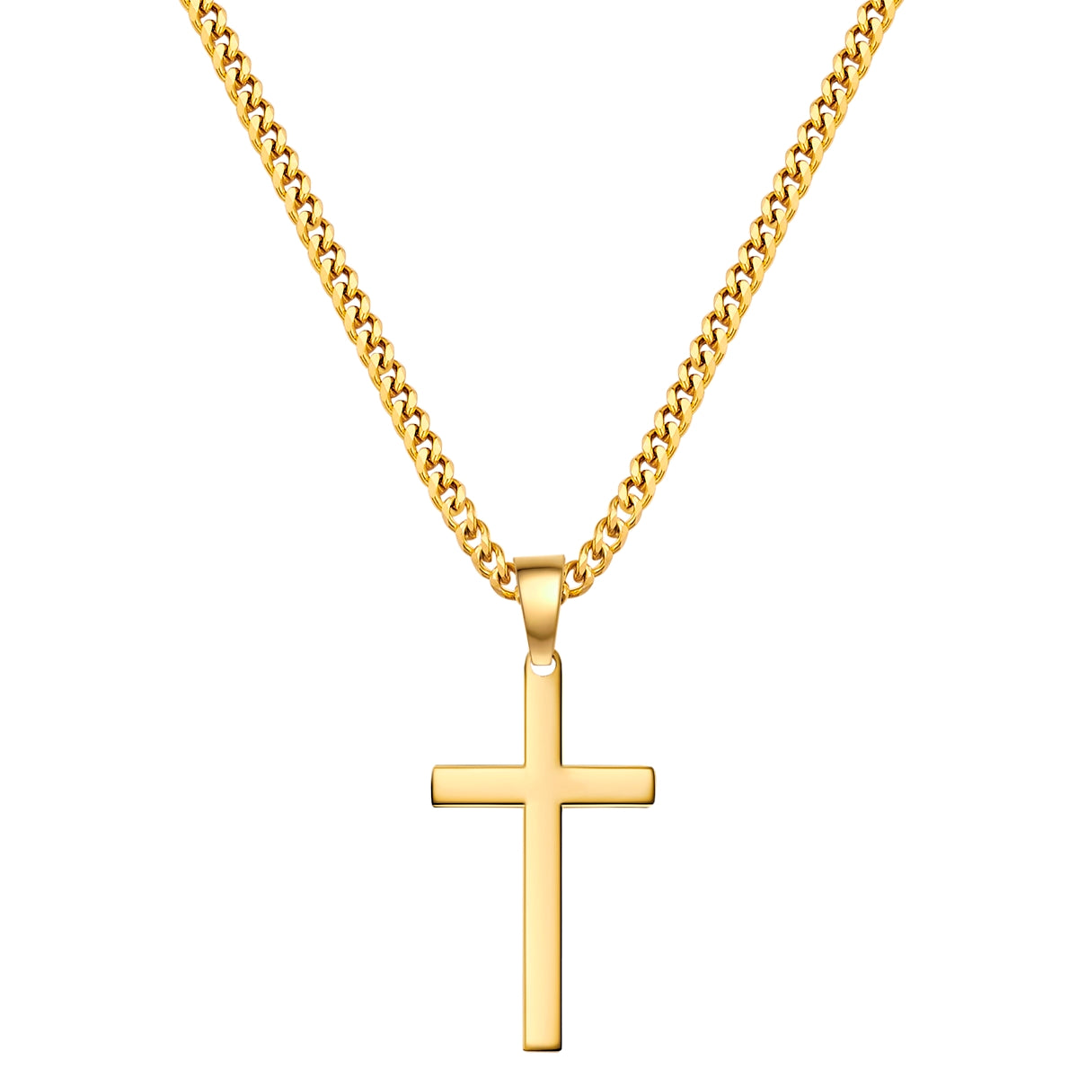 Kette mit Anhänger Edelstahl gelbgold