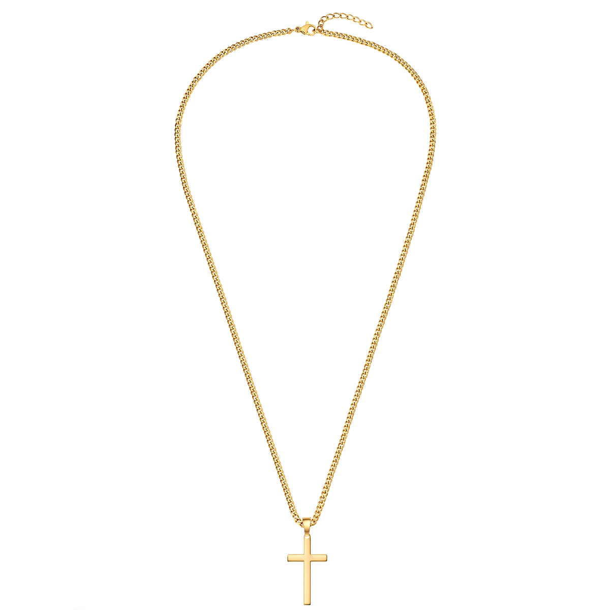 Kette mit Anhänger Edelstahl gelbgold