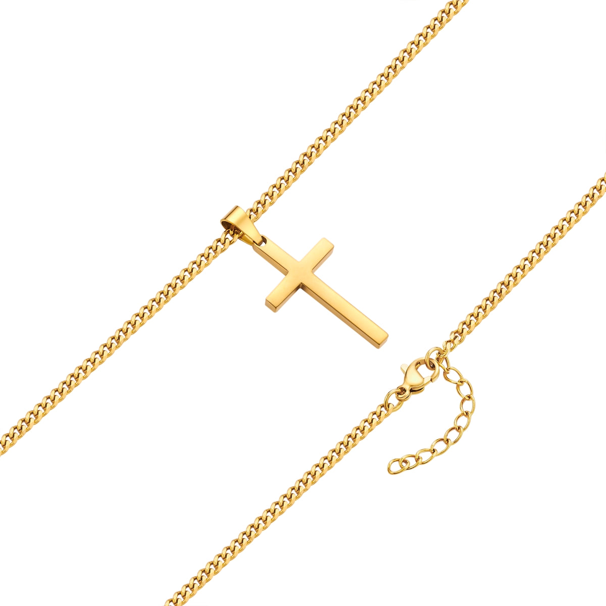 Kette mit Anhänger Edelstahl gelbgold