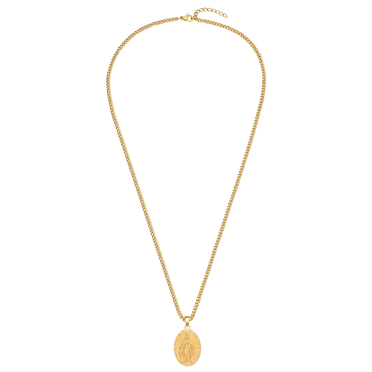 Kette mit Anhänger Edelstahl gelbgold