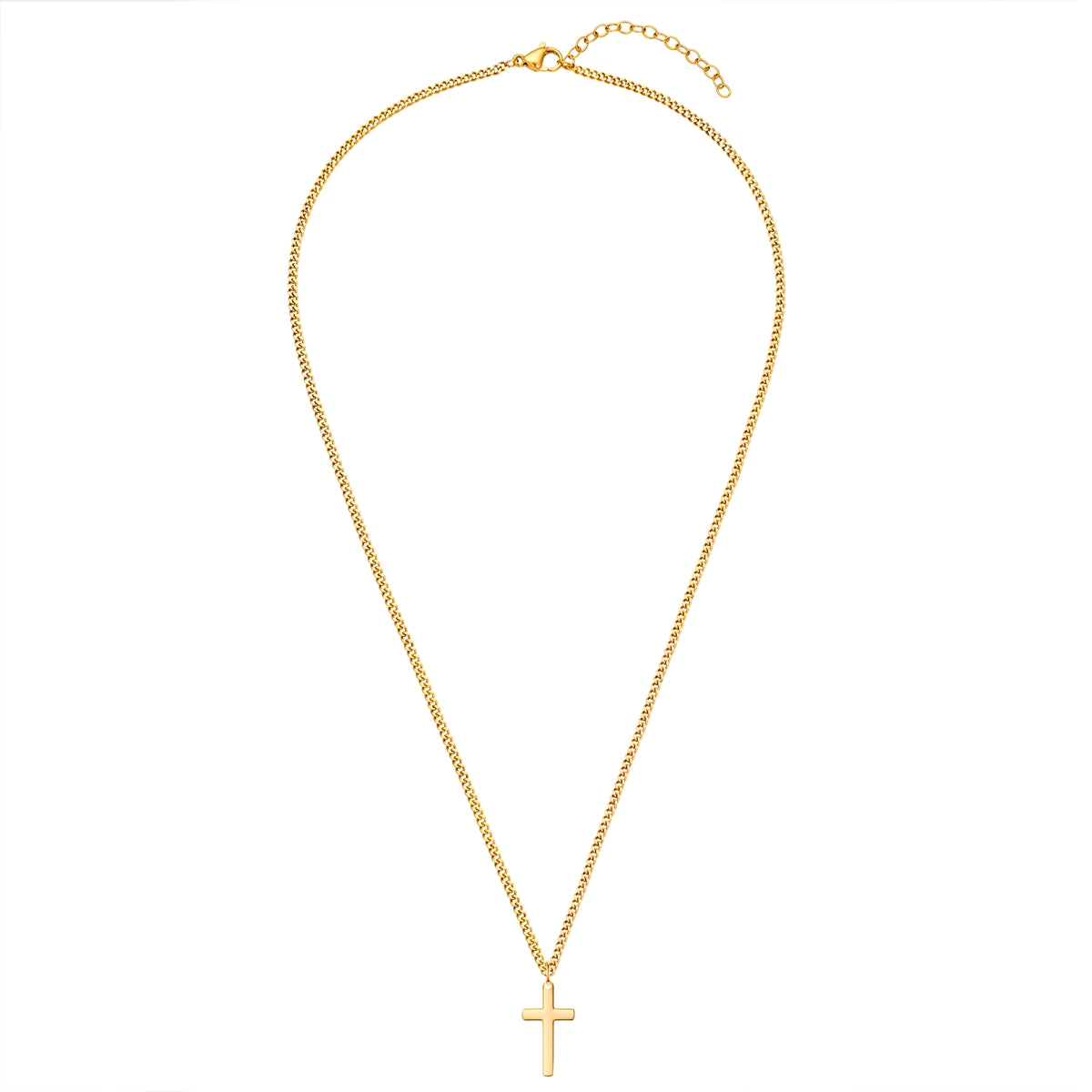 Kette mit Anhänger Edelstahl gelbgold