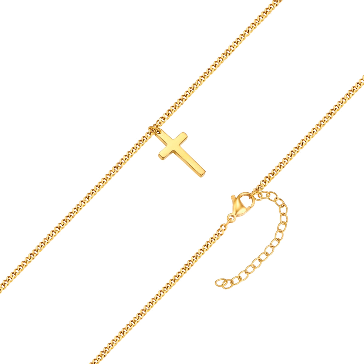 Kette mit Anhänger Edelstahl gelbgold