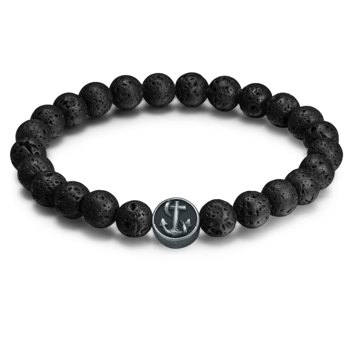 Armband Lavastein schwarz