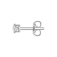 Ohrstecker Edelstahl Zirkonia weiß
