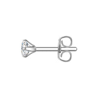 Ohrstecker Edelstahl Zirkonia weiß