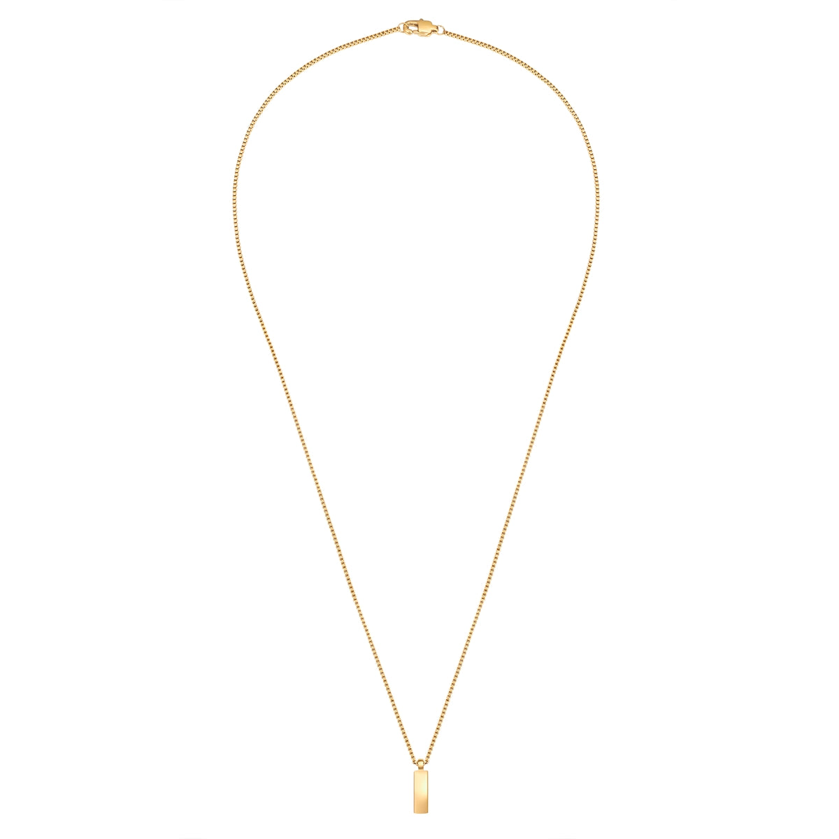 Kette mit Anhänger Edelstahl gelbgold