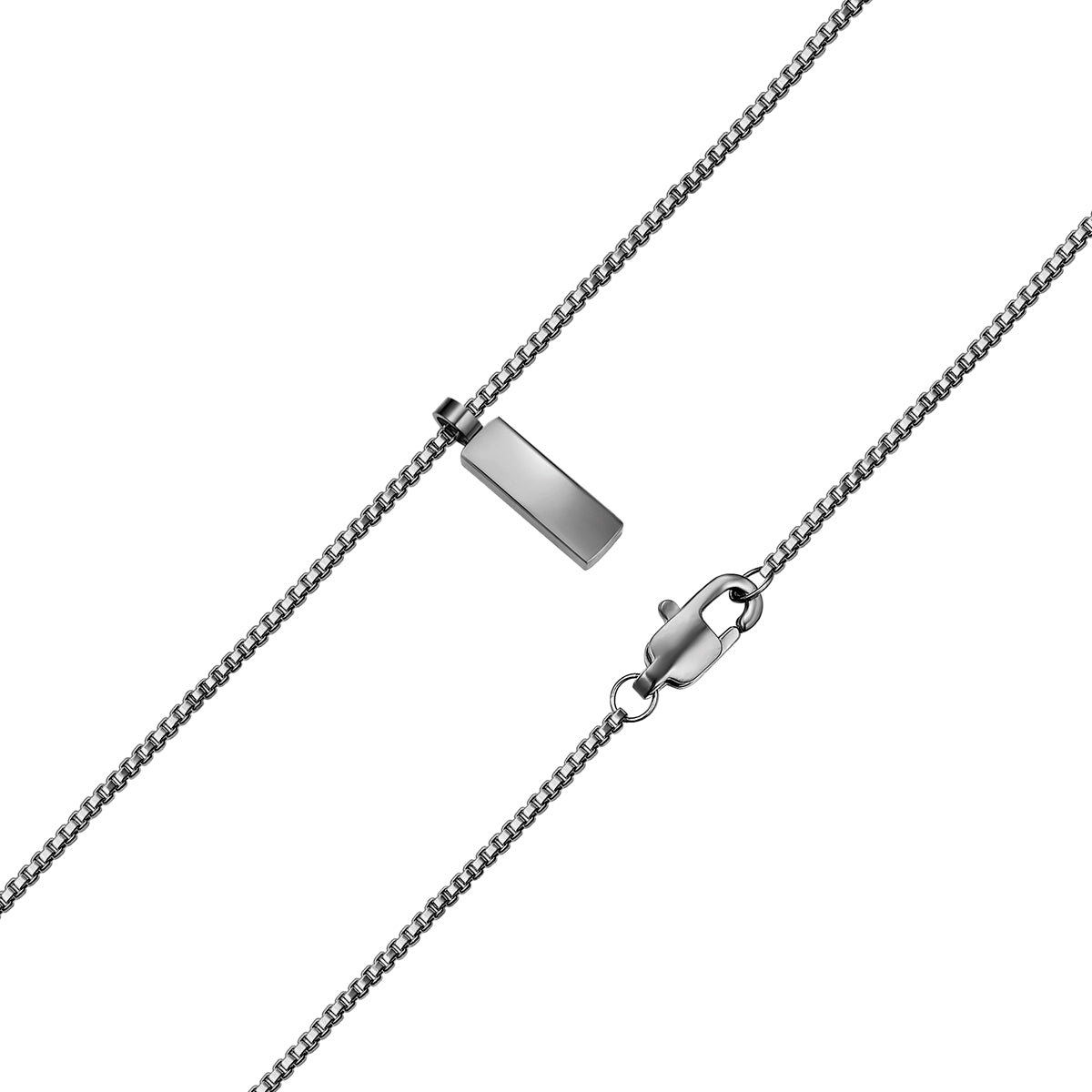 Kette mit Anhänger Edelstahl gunmetal
