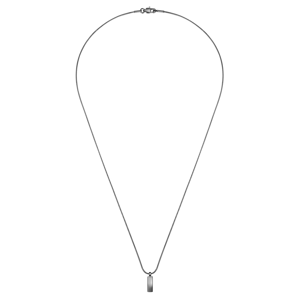 Kette mit Anhänger Edelstahl gunmetal