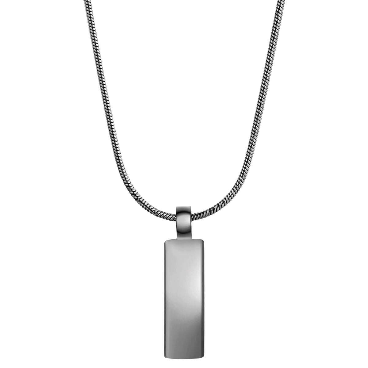 Kette mit Anhänger Edelstahl gunmetal