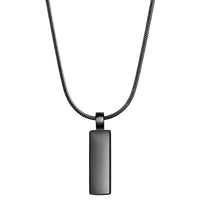 Kette mit Anhänger Edelstahl schwarz