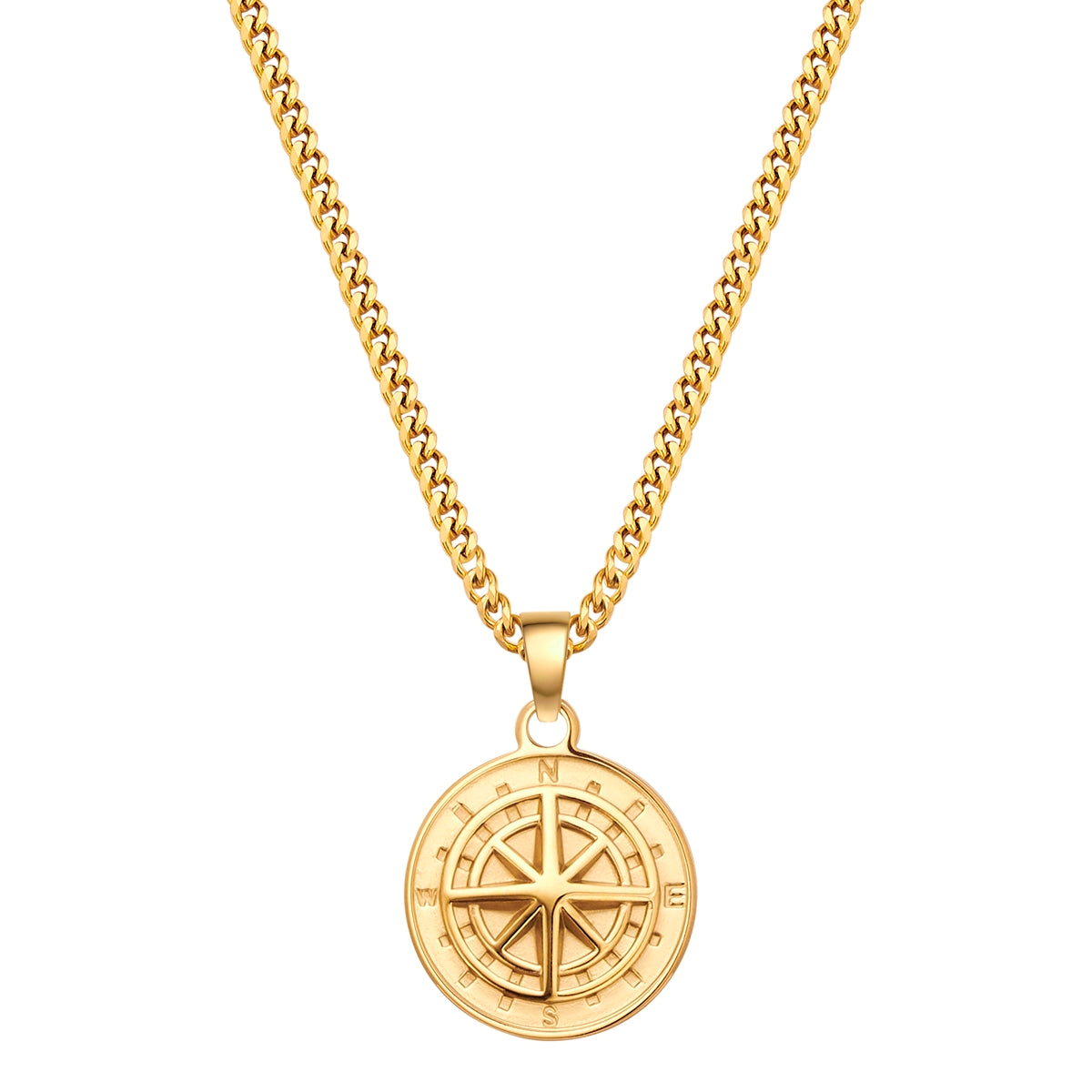 Kette mit Anhänger Edelstahl gelbgold