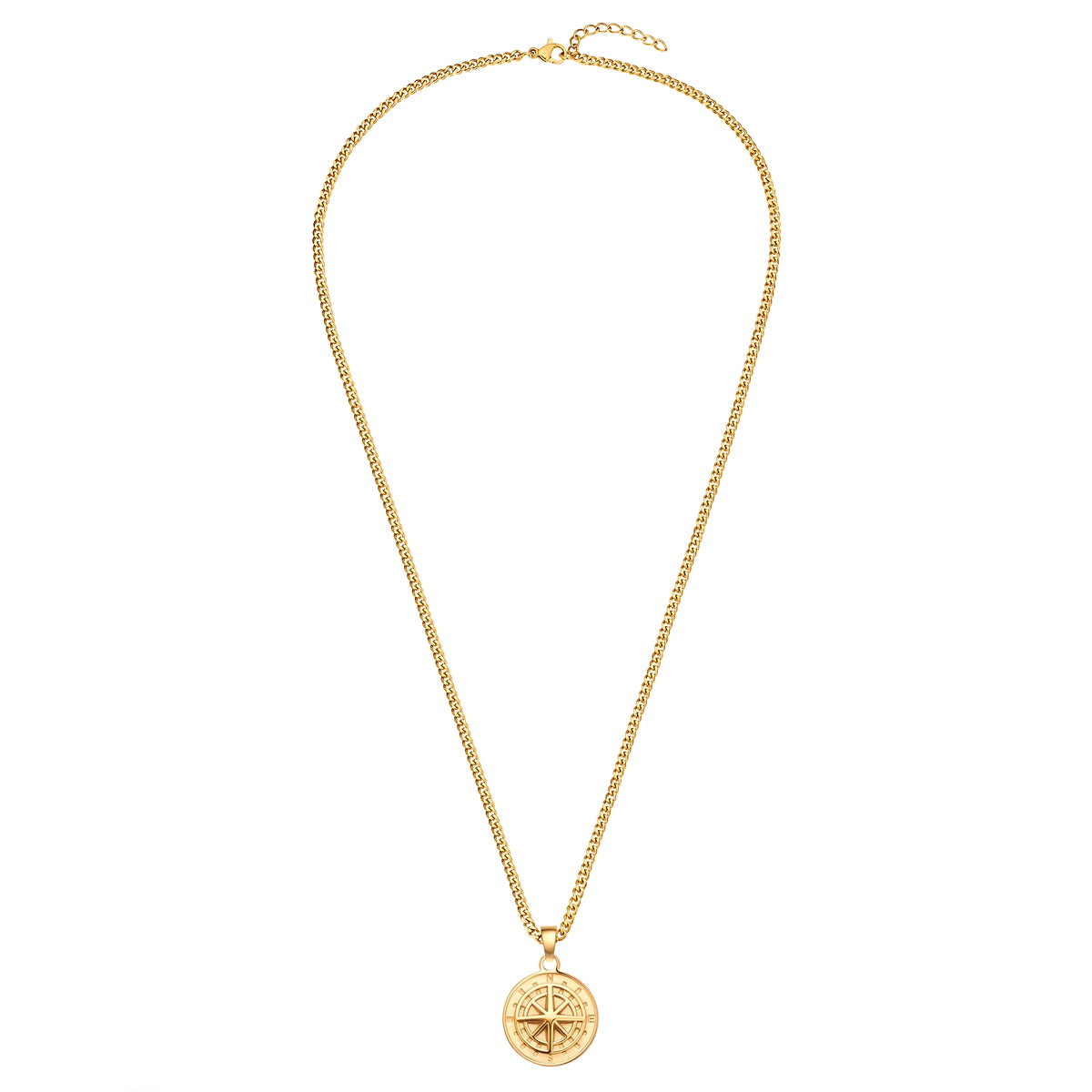 Kette mit Anhänger Edelstahl gelbgold