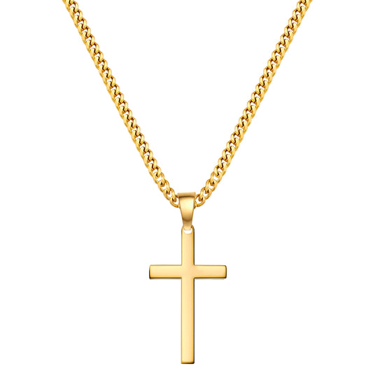 Kette mit Anhänger Edelstahl gelbgold