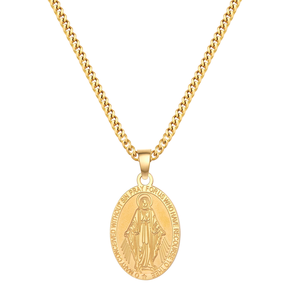 Kette mit Anhänger Edelstahl gelbgold
