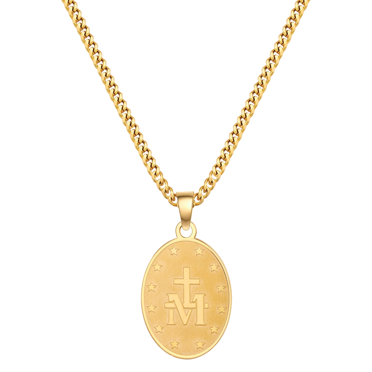 Kette mit Anhänger Edelstahl gelbgold