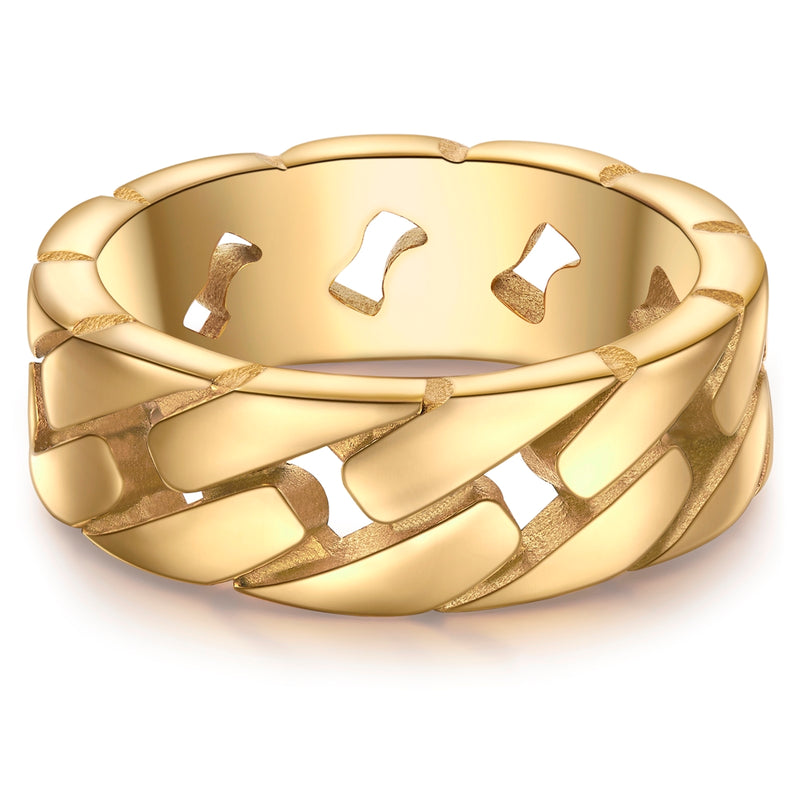 Ring Edelstahl gelbgold