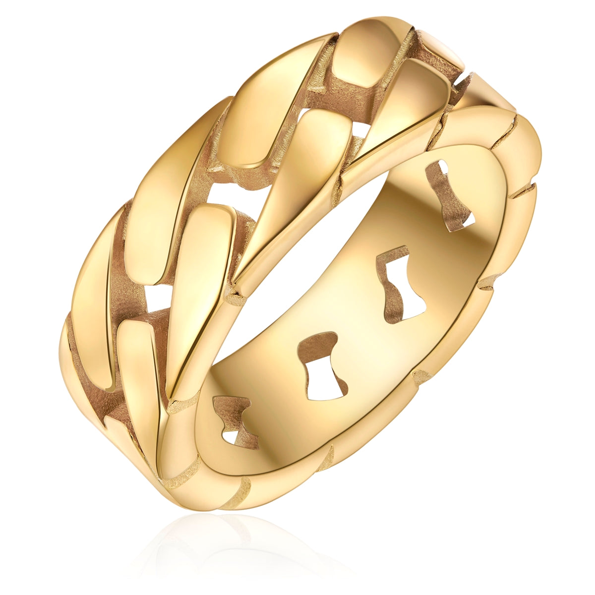 Ring Edelstahl gelbgold