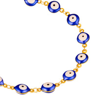 Armband Edelstahl gelbgold Emaille blau