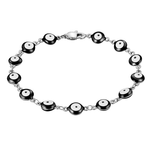 Armband Edelstahl Emaille schwarz