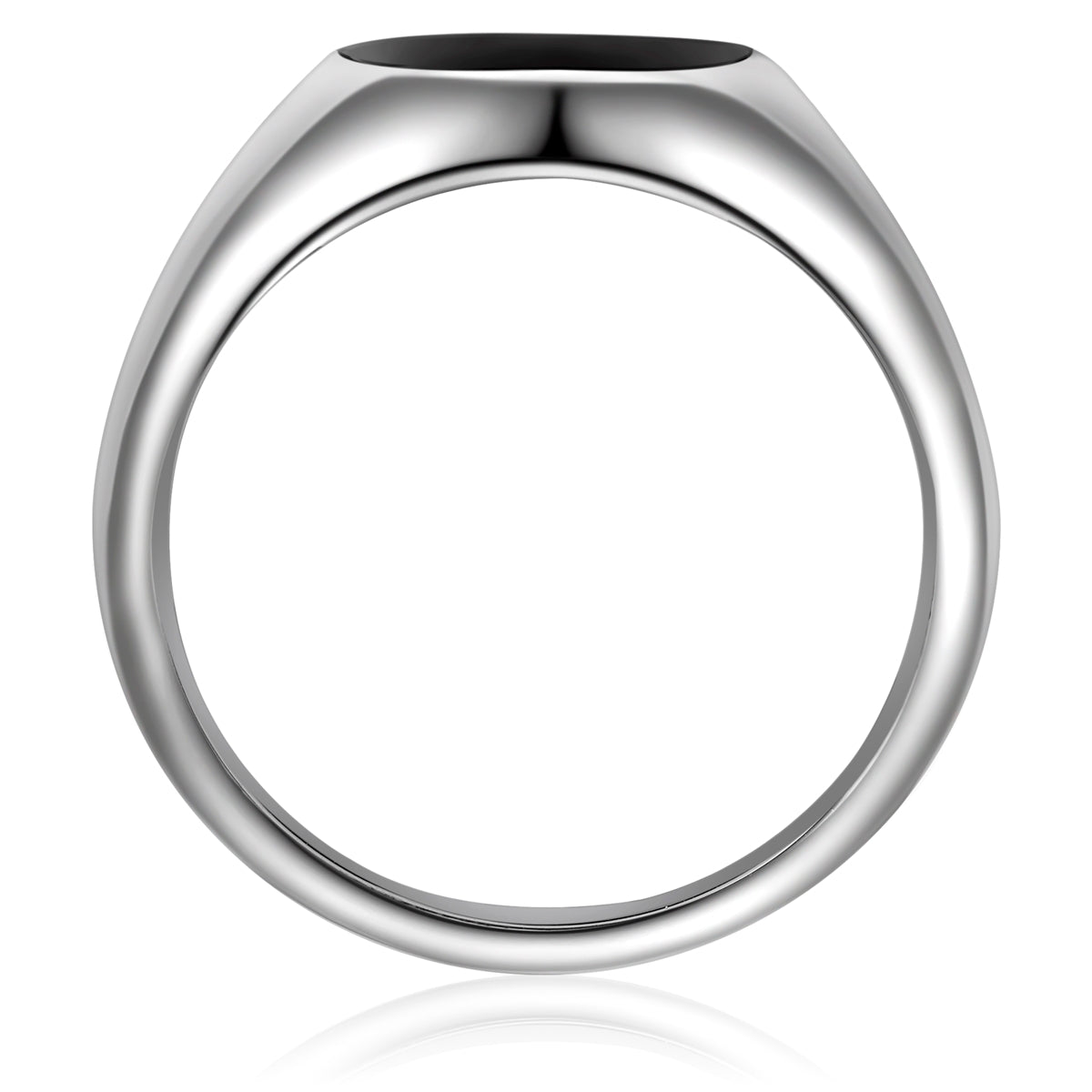 Ring Edelstahl Achat schwarz