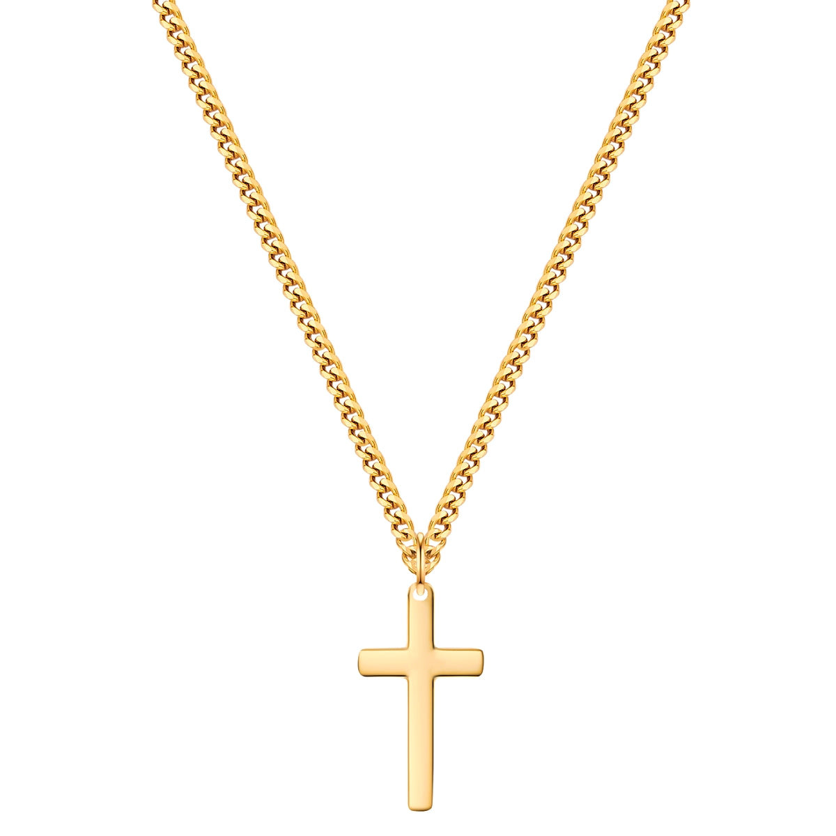 Kette mit Anhänger Edelstahl gelbgold