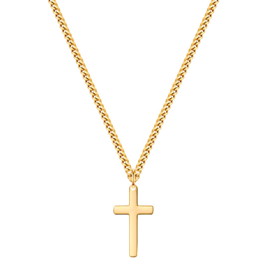Kette mit Anhänger Edelstahl gelbgold